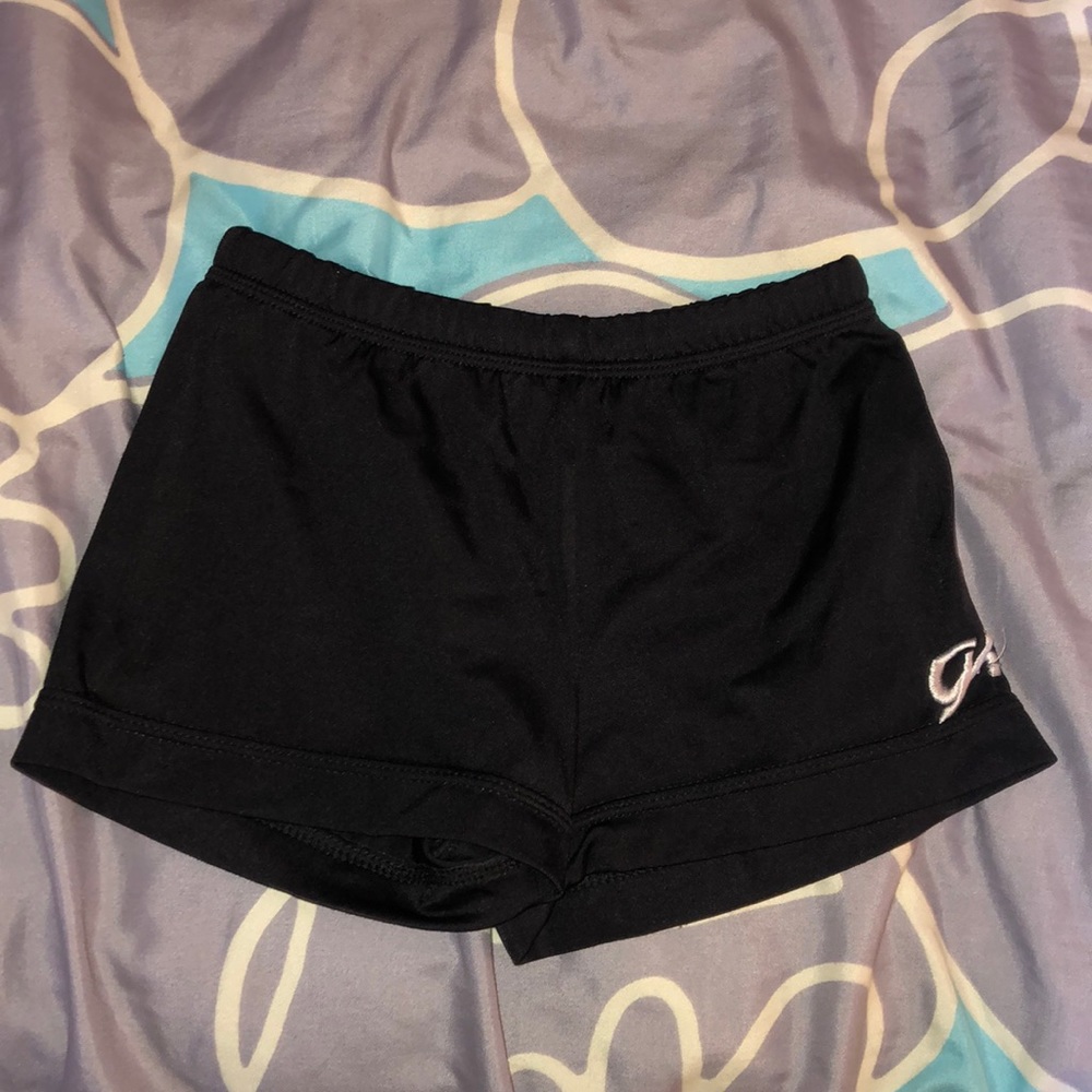 Gk plain black gymnastics shorts